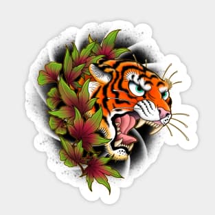 Neo trad Japanese tiger Sticker